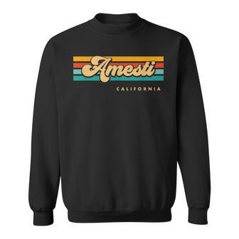 Vintage Sunset Stripes Amesti California Sweatshirt | Mazezy AU