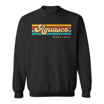 Vintage Sunset Stripes Aquasco Maryland Sweatshirt | Mazezy CA