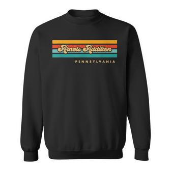 Vintage Sunset Stripes Arnots Addition Pennsylvania Sweatshirt | Mazezy