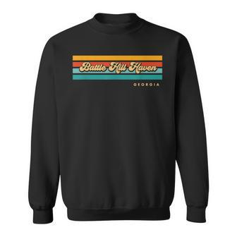 Vintage Sunset Stripes Battle Hill Haven Georgia Sweatshirt | Mazezy