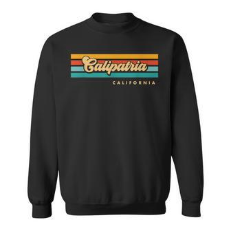 Vintage Sunset Stripes Calipatria California Sweatshirt | Mazezy