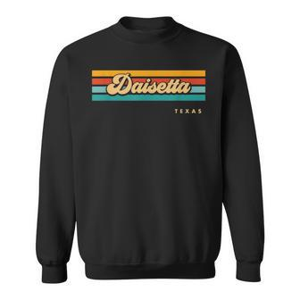 Vintage Sunset Stripes Daisetta Texas Sweatshirt | Mazezy