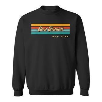Vintage Sunset Stripes East Fishkill New York Sweatshirt | Mazezy