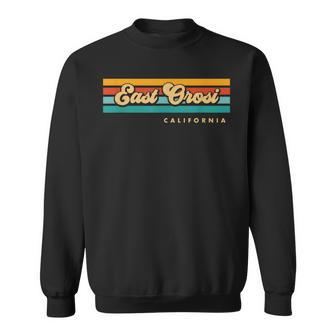 Vintage Sunset Stripes East Orosi California Sweatshirt | Mazezy