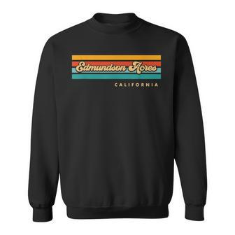 Vintage Sunset Stripes Edmundson Acres California Sweatshirt | Mazezy DE