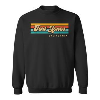 Vintage Sunset Stripes Fort Jones California Sweatshirt | Mazezy