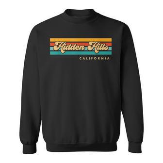 Vintage Sunset Stripes Hidden Hills California Sweatshirt | Mazezy CA