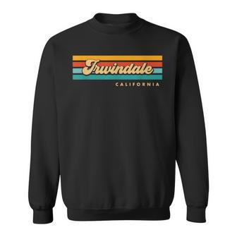 Vintage Sunset Stripes Irwindale California Sweatshirt | Mazezy