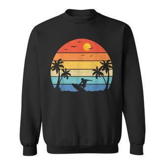 Vintage Surfer Retro Surfing Beach Surf Surfing Funny Gifts Sweatshirt | Mazezy