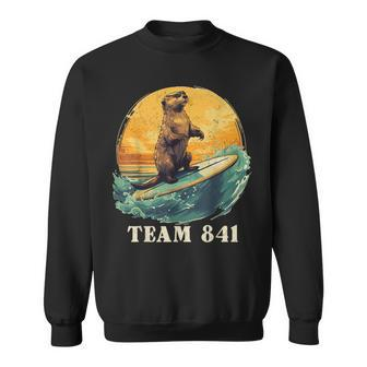 Vintage Surfing Otter 841 California Sea Otter Team 841 Sweatshirt - Monsterry