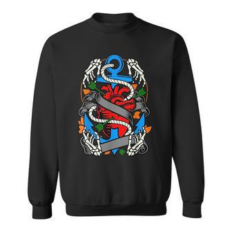 Vintage Tattoo Heart And Anchor Tattoo Artists Gift Sweatshirt | Mazezy