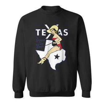 Vintage Texas Cowgirl Sweatshirt | Mazezy