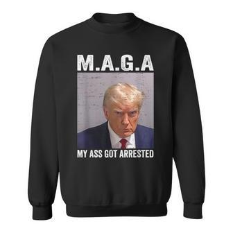 Vintage Trump Shot My Ass Got Arrested Sweatshirt | Mazezy
