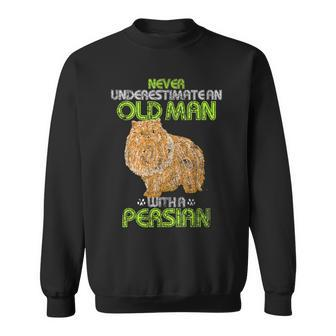 Vintage Never Underestimate An Old Man With A Persian Cat Sweatshirt - Monsterry AU