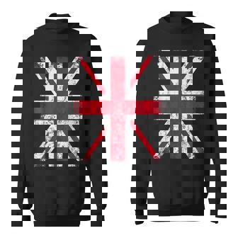 Vintage Union Jack United Kingdom British Uk Flag Sweatshirt - Seseable