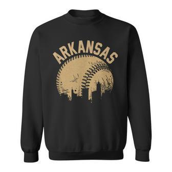 Vintage Usa State Fan Player Coach Arkansas Baseball Sweatshirt | Mazezy UK
