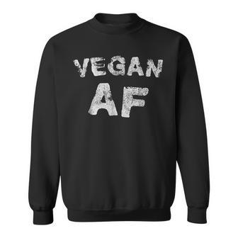 Vintage Vegan Af T Funny Af T Sweatshirt | Mazezy