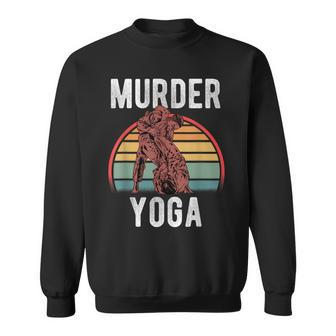Vintage Wrestling Murder Yoga Whistler Humor Sweatshirt - Seseable