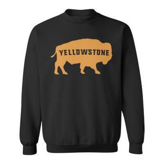 Vintage Yellowstone National Park Retro Bison Souvenir Sweatshirt | Mazezy DE