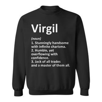 Virgil Definition Personalized Name Funny Birthday Gift Idea Sweatshirt | Mazezy