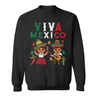 Viva Mexico Boy Girl Maracas Guitar Mexican Independence Kid Guitar Funny Gifts Sweatshirt | Mazezy