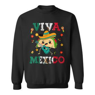 Viva Mexico Independence Day Pride Mexican Tacos Fiesta Sweatshirt | Mazezy