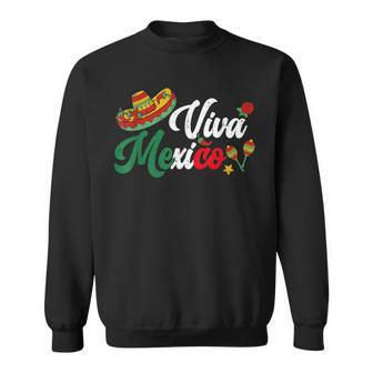 Viva Mexico Sombrero Hispanic Heritage Month Family Group Sweatshirt - Seseable