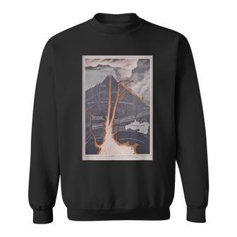 Volcano Geology Diagram Sweatshirt | Mazezy