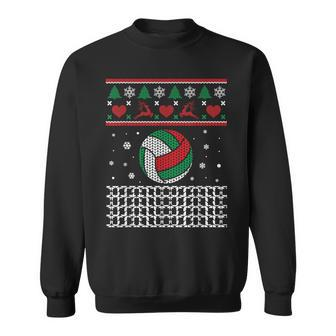 Volleyball Christmas Ugly Sweater For Volleyball Player Sweatshirt | Mazezy