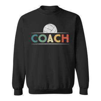 Volleyball Coach Retro Vintage Ball Coaching Sweatshirt | Mazezy