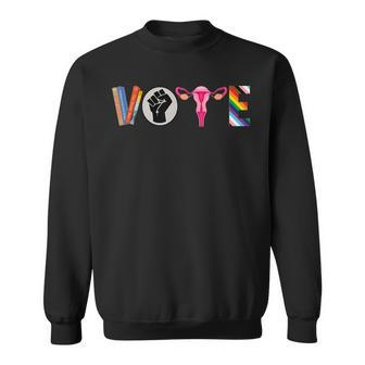 Vote Banned Books Reproductive Rights Blm Political Activism Sweatshirt - Monsterry UK