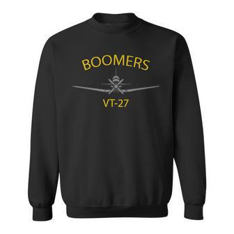 Vt-27 Boomers Training Squadron 27 T-6 Texan Ii Sweatshirt | Mazezy