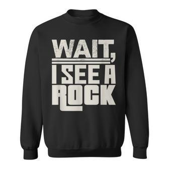 Wait I See A Rock Geology Mineral Collector Science Sweatshirt | Mazezy