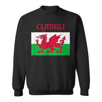 Wales 'Cymru' Welsh Flag Proud Te Be Welsh Rugby Sweatshirt | Mazezy