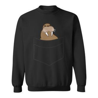 Walrus In The Pocket Pocket Walrus Sweatshirt | Mazezy