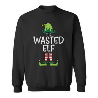 Wasted Elf Xmas Pjs Matching Christmas Pajamas For Family Sweatshirt - Seseable