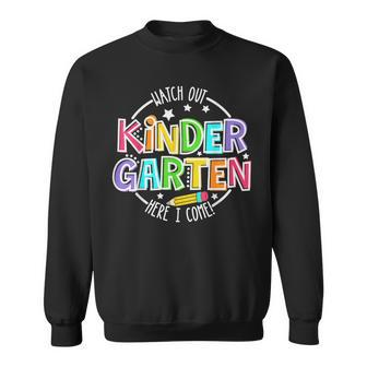 Watch Out Kindergarten Funny Back To School Boys Girls Sweatshirt | Mazezy DE