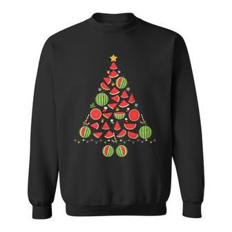 Watermelon Christmas Tree Ugly Christmas Sweater Sweatshirt - Monsterry CA