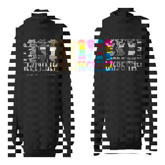 We Rise Together Black Lgbt Gay Pride Cat Paws Equality Sweatshirt | Mazezy