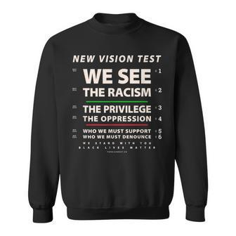 We See Eye Chart - We Stand With Black Lives Matter Ally Sweatshirt | Mazezy