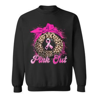 Wear Pink Out Soccer Ribbon Leopard Breast Cancer Awareness Sweatshirt