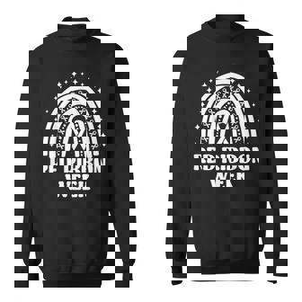 We Wear Red Ribbon Week Drug Free Red Ribbon Week Sweatshirt | Mazezy