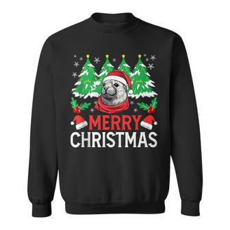 Weddell Seal Christmas Pajama Costume For Xmas Holiday Sweatshirt | Mazezy