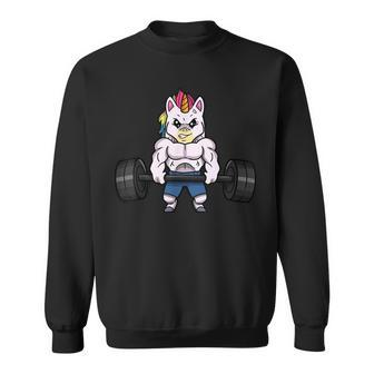 Weightlifting Unicorn Funny Powerlifting Fitness Gym Sweatshirt - Monsterry AU