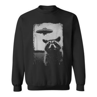 Weird Ufo Raccoon Alien Sweatshirt - Seseable