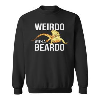 Weirdo With A Beardo Retro Vintage Bearded Dragon Sweatshirt | Mazezy