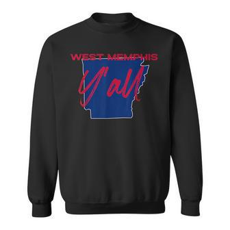 West Memphis Arkansas Yall Ar Pride State Map Cute Sweatshirt | Mazezy DE