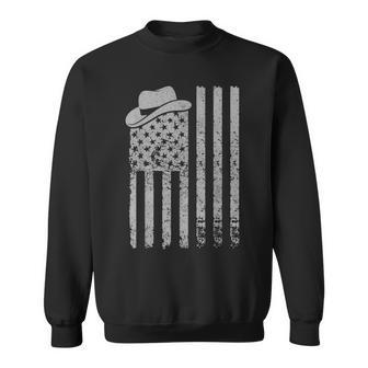 Western American Us Flag Patriotic Cowboy Men Boys Kids Usa Patriotic Funny Gifts Sweatshirt | Mazezy