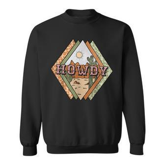 Western Country Cowgirl Rodeo Horse Girl Howdy Cactus Desert Sweatshirt | Mazezy