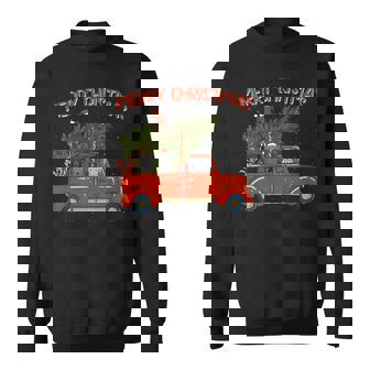 Whippet Xmas Vintage Red Pickup Retro Truck Sweatshirt | Mazezy